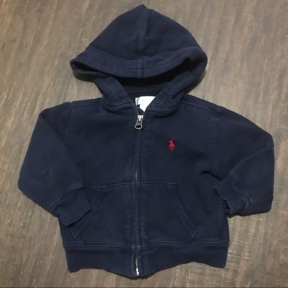 Polo Ralph Lauren Blue Full Zip Hoodie Size 12M